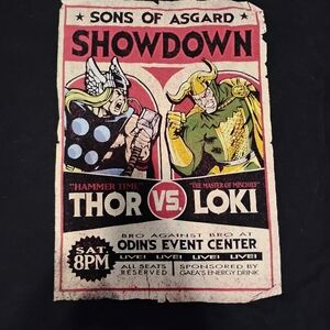 Marvel Sons of Asgard Showdown Tee - Black, Pink, Yellow